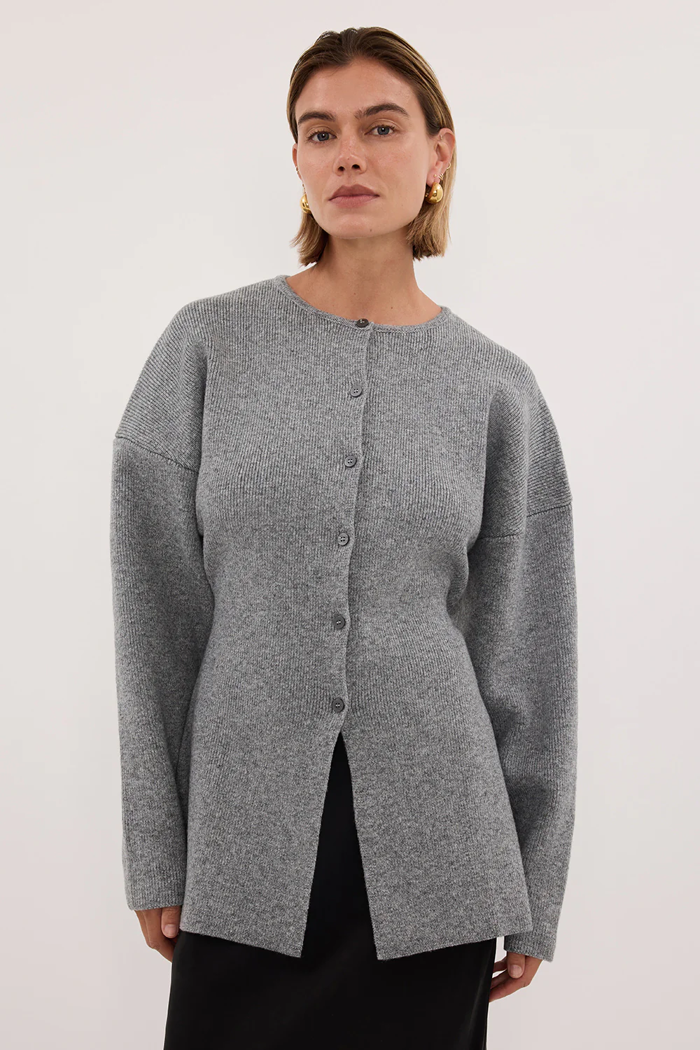 MARTHA GREY MARLE CINCHED CARDIGAN - Image 3