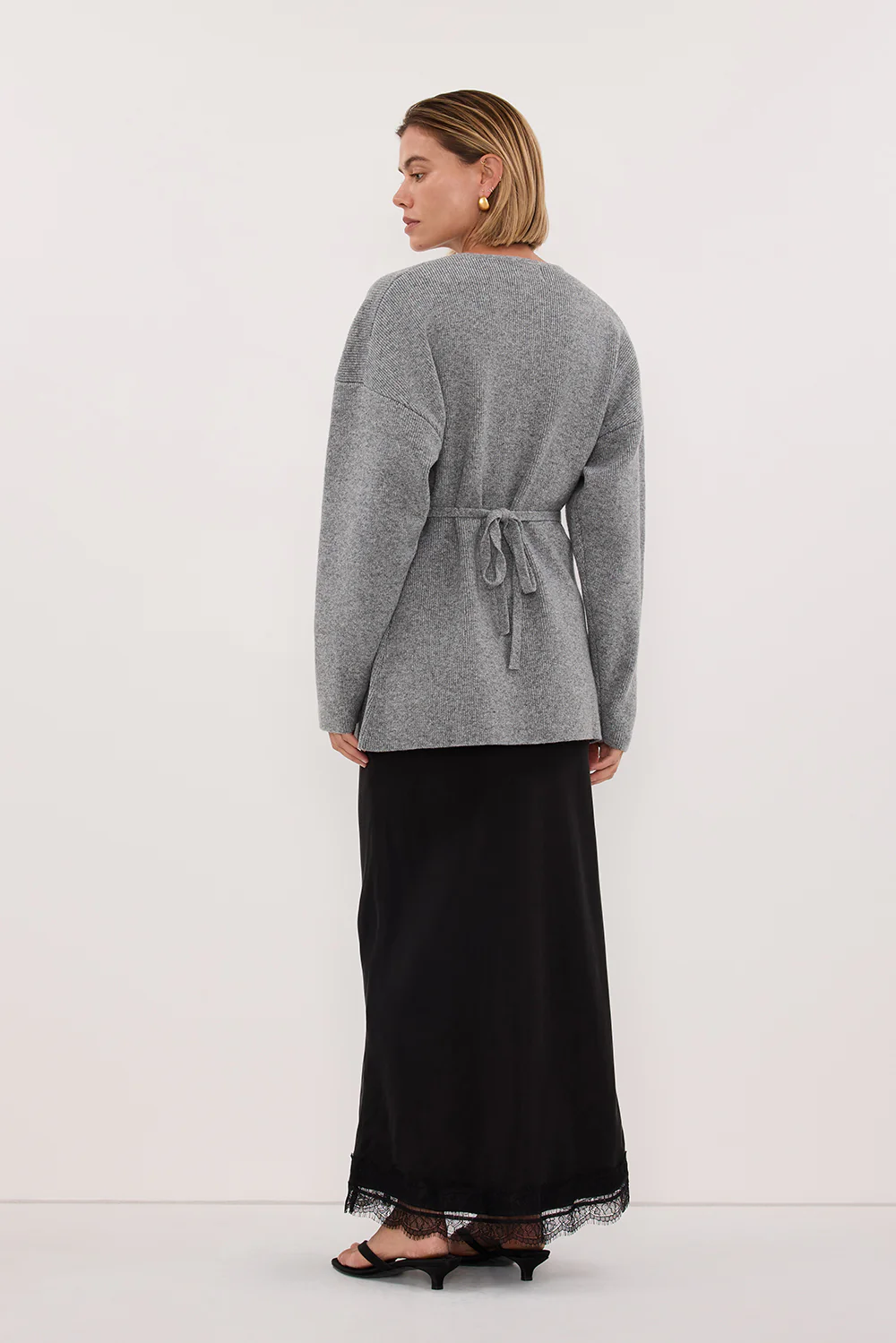 MARTHA GREY MARLE CINCHED CARDIGAN - Image 5