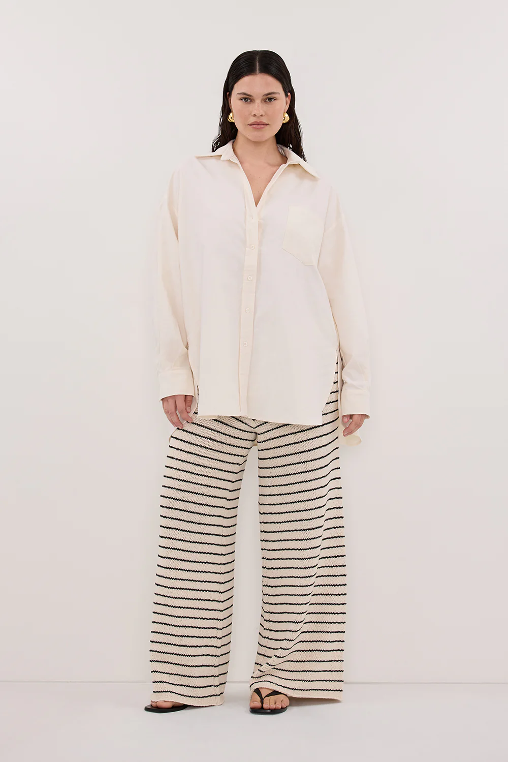 RHEA 2.0 CREAM OVERSIZED COTTON SHIRT - Image 6