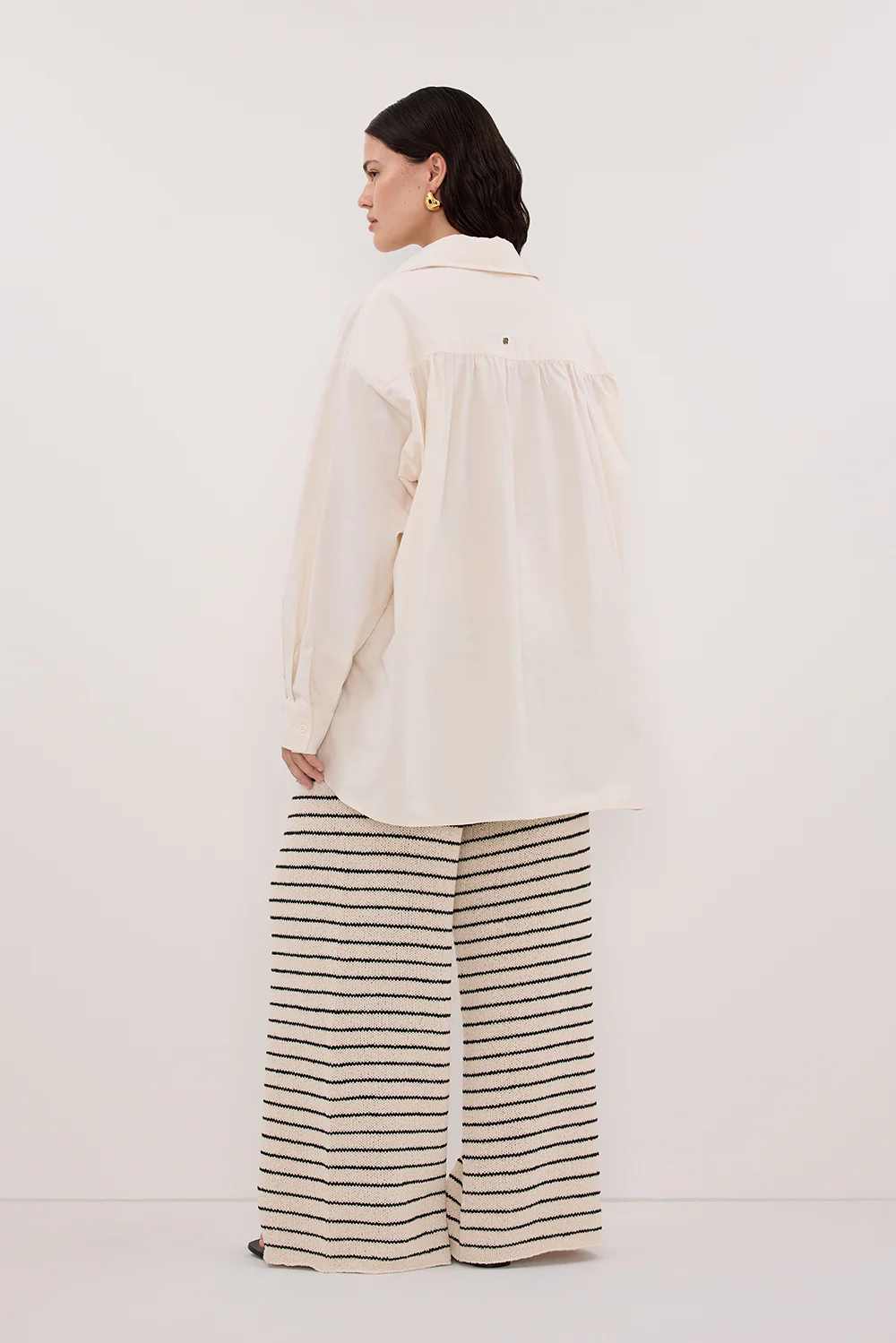 RHEA 2.0 CREAM OVERSIZED COTTON SHIRT - Image 7